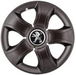 AutoHelix MSA Set 4 Capace Roti 15 inchi (R15) Bis Negru, Compatibile Cu Peugeot (3408)