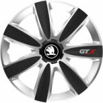 AutoHelix MSA Set 4 Capace Roti GTX Carbon Gri-Negru R16, Pentru Skoda Nou (GTXM95)