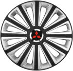 AutoHelix MSA Set 4 capace roti R15 Compatibil Cu Mitsubishi Trend Silver-Black (11034)