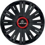 AutoHelix MSA Set 4 capace roti Negre Cu Inel Rosu Active R16 Compatibil Cu Lexus (10722)