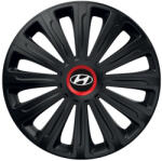 AutoHelix MSA Set 4 capace roti Negre Cu Inel Rosu Trend R16 Compatibil Cu Hyundai (10908)