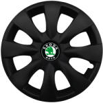Autohelix Msa Set 4 capace roti potrivite jantelor de 15 inchi (R15) compatibile SKODA, Model - 316 Black Edition (316SkodaBlack)