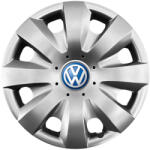 AUTOHELIX MSA Set 4 capace roti potrivite jantelor de 15 inchi (R15) compatibile gama VW Volkswagen, model - 321, Sigla Albastra (321VwAlbastru)