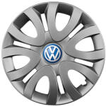 Autohelix Msa Set 4 Capace Roti 15 inchi (R15) Compatibile Cu VOLKSWAGEN model - 330, Sigla Albastra (330VwAlbastru)