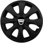 AUTOHELIX MSA Set 4 capace roti potrivite jantelor de 15 (R15) inchi compatibile DACIA, Model - 316 Black Edition (316DaciaBlack)
