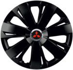 AutoHelix MSA Set 4 capace roti Negre Cu Inel Cromat Energy R15 Compatibil Cu Mitsubishi (8934)