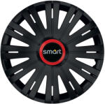 AutoHelix MSA Set 4 capace roti Negre Cu Inel Rosu Active R16 Compatibil Cu Smart (10761)