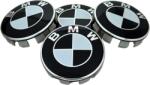 Semnalizari Dinamice Set 4 Capace Jante Aliaj BMW - 68mm, Negru cu Alb (BMW68N-A)