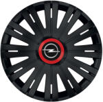 AutoHelix MSA Set 4 capace roti Negre Cu Inel Rosu Active R15 Compatibil Cu Opel (10742)