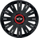 AutoHelix MSA Set 4 capace roti Negre Cu Inel Rosu Active R14 Compatibil Cu Mini (10732)