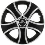 AutoHelix MSA Set 4 Capace Roti 15 inchi (R15) Bis Gri-Negru, Compatibile Cu Lexus (3181)