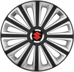 AutoHelix MSA Set 4 capace roti R16 Compatibil Cu Suzuki Trend Silver-Black (11068)