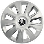 AutoHelix MSA Set 4 capace roti Cu Inel Cromat Stratos R16 Compatibil Cu Peugeot (8158)