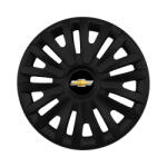 AUTOHELIX MSA Set 4 capace roti potrivite jantelor de 15 inch (R15) compatibile CHEVROLET, Model - 313 Black (313ChevroletBlack)