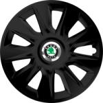 Autohelix MSA Set 4 Capace Roti 16 inchi (R16) Stratos Negru, Compatibile Cu Skoda (STRN52)