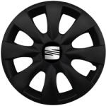 AutoHelix MSA Set 4 capace roti potrivite jantelor de 15 inchi (R15) compatibile SEAT, Model - 316 Black Edition (316SeatBlack)
