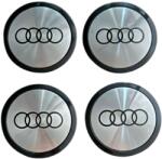 AUTOHELIX MSA Set 4 capace roti 75mm exterior, 69mm interior Audi argintii compatibil/inlocuitor janta aliaj (maf2866)