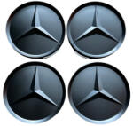 AUTOHELIX MSA Set 4 capacele roti 75mm, model STAR, pentru jante aliaj Mercedes-Benz, Negru Mat (maf2108)