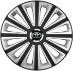 AutoHelix MSA Set 4 capace roti R14 Compatibil Cu Toyota Trend Silver-Black (11069)
