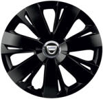 AutoHelix MSA Set 4 capace roti Negre Cu Inel Cromat Energy R16 Compatibil Cu Dacia (8506)
