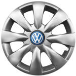 AutoHelix MSA Set 4 capace roti potrivite jantelor de 15 inchi (R15) compatibile VW Volkswagen, Model - 316, Sigla Albastra (316VwAlbastru)