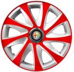 AutoHelix MSA Set 4 capace roti 14 inchi R14 Drift Rosu-Gri, Compatibil cu Alfa Romeo (6050)