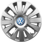 Autohelix Msa Set 4 Capace Roti 15 inchi (R15) Compatibile Cu VOLKSWAGEN model - 324, Sigla Albastra (324VwAlbastru)