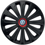 AutoHelix MSA Set 4 capace roti Negre Cu Inel Rosu Trend R16 Compatibil Cu Volkswagen (10974)