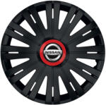 AutoHelix MSA Set 4 capace roti Negre Cu Inel Rosu Active R14 Compatibil Cu Nissan (10738)