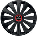 AutoHelix MSA Set 4 capace roti Negre Cu Inel Rosu Trend R16 Compatibil Cu SsangYoung (10962)