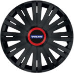 AutoHelix MSA Set 4 capace roti Negre Cu Inel Rosu Active R15 Compatibil Cu Volvo (10778)