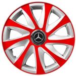 AutoHelix MSA Set 4 capace roti 14 inchi R14 Drift Rosu-Gri, Compatibil cu Mercedes (6097)