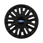 AUTOHELIX MSA Set 4 capace roti potrivite jantelor de 15 inch (R15) compatibile FORD, Model - 313 Black (313FordBlack)