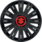 AutoHelix MSA Set 4 capace roti Negre Cu Inel Rosu Active R14 Compatibil Cu Suzuki (10768)