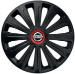 AutoHelix MSA Set 4 capace roti Negre Cu Inel Rosu Trend R16 Compatibil Cu Nissan (10938)