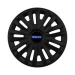 AutoHelix MSA Set 4 capace roti potrivite jantelor de 15 inch (R15) compatibile VOLVO, Model - 313 Black (313VolvoBlack)