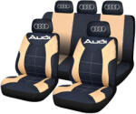 AutoHelix MSA Set Huse Scaune Universale Compatibile cu Audi - Negru/Crem (HSAAUD.4)