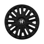 AutoSSF Set 4 capace roti 14 inchi (R14) compatibile ALFA ROMEO, Model 217 Black (217AlfaBlack)