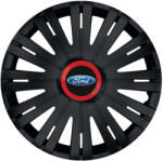 AutoHelix MSA Set 4 capace roti Negre Cu Inel Rosu Active R15 Compatibil Cu Ford (10706)