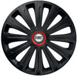 AutoHelix MSA Set 4 capace roti Negre Cu Inel Rosu Trend R16 Compatibil Cu Fiat (10902)