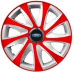 AutoHelix MSA Set 4 capace roti 14 inchi R14 Drift Rosu-Gri, Compatibil cu Ford (6074)