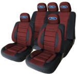 AutoHelix MSA Set Huse Scaune Universale Premium Carguard Personalizate cu Ford - Negru/Visiniu (HLXred.5)