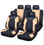 AutoHelix MSA Set Huse Scaune Universale Compatibile cu Citroen - Negru/Crem (Cit01)
