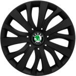 AUTOHELIX MSA Set 4 capace roti 16 inch (R16) compatibile SKODA, Model - 432 Black Edition (432SkodaBlack)