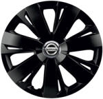 AutoHelix MSA Set 4 capace roti Negre Cu Inel Cromat Energy R15 Compatibil Cu Nissan (8937)