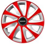 AutoHelix MSA Set 4 capace roti 14 inchi R14 Drift Rosu-Gri, Compatibil cu Daewoo (6068)