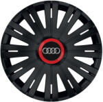 AutoHelix MSA Set 4 capace roti Negre Cu Inel Rosu Active R15 Compatibil Cu Audi (10685)