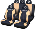 AutoHelix MSA Set Huse Scaune Universale Compatibile cu Renault Nou - Negru/Crem (HSAREN4)