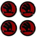 Autohelix Msa Set 4 capacele roti 60mm, pentru jante aliaj Skoda Rosu (maf3895)