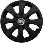 AUTOHELIX MSA Set 4 capace roti potrivite jantelor de 15 inchi (R15) compatibile FIAT, Model - 316 Black Edition (316FiatBlack)